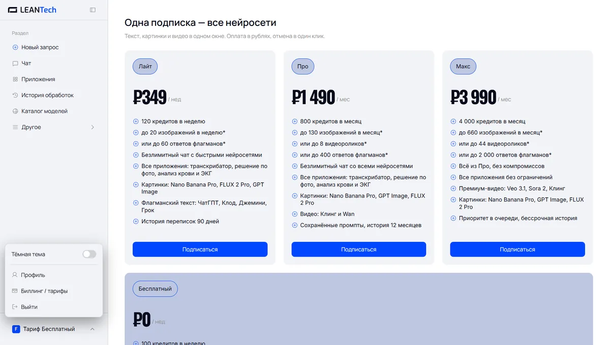 Оплата DeepSeek Chat картой РФ